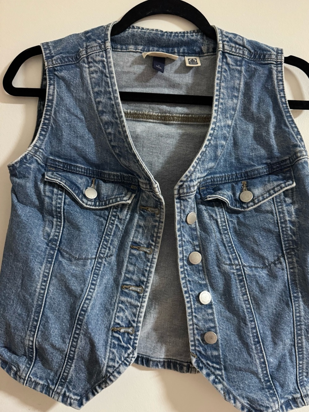 Universal Thread Light Blue Denim Vest - Women's Jean Vest